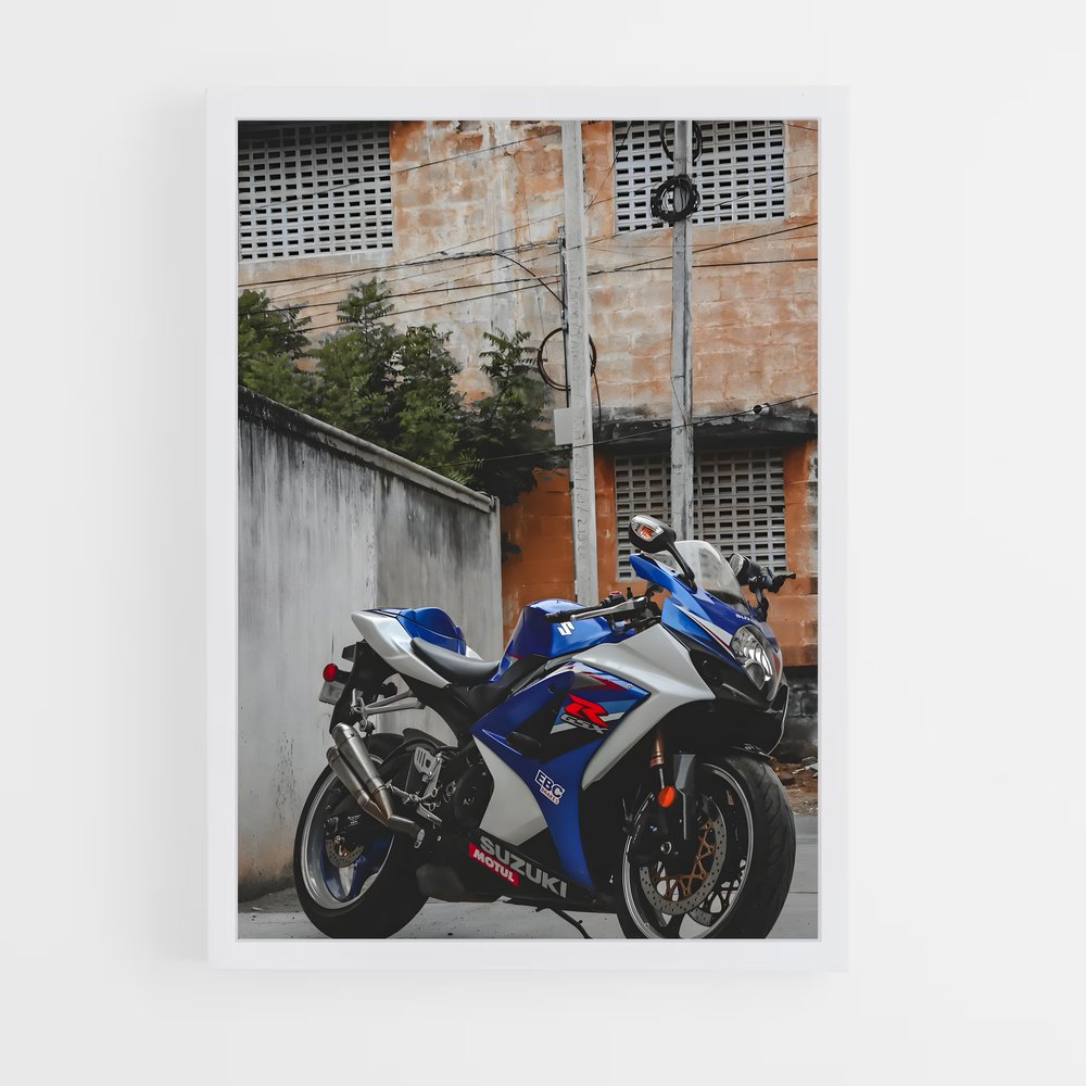 Poster Moto Bleue Évasion – affiche Laverda (vue 3)